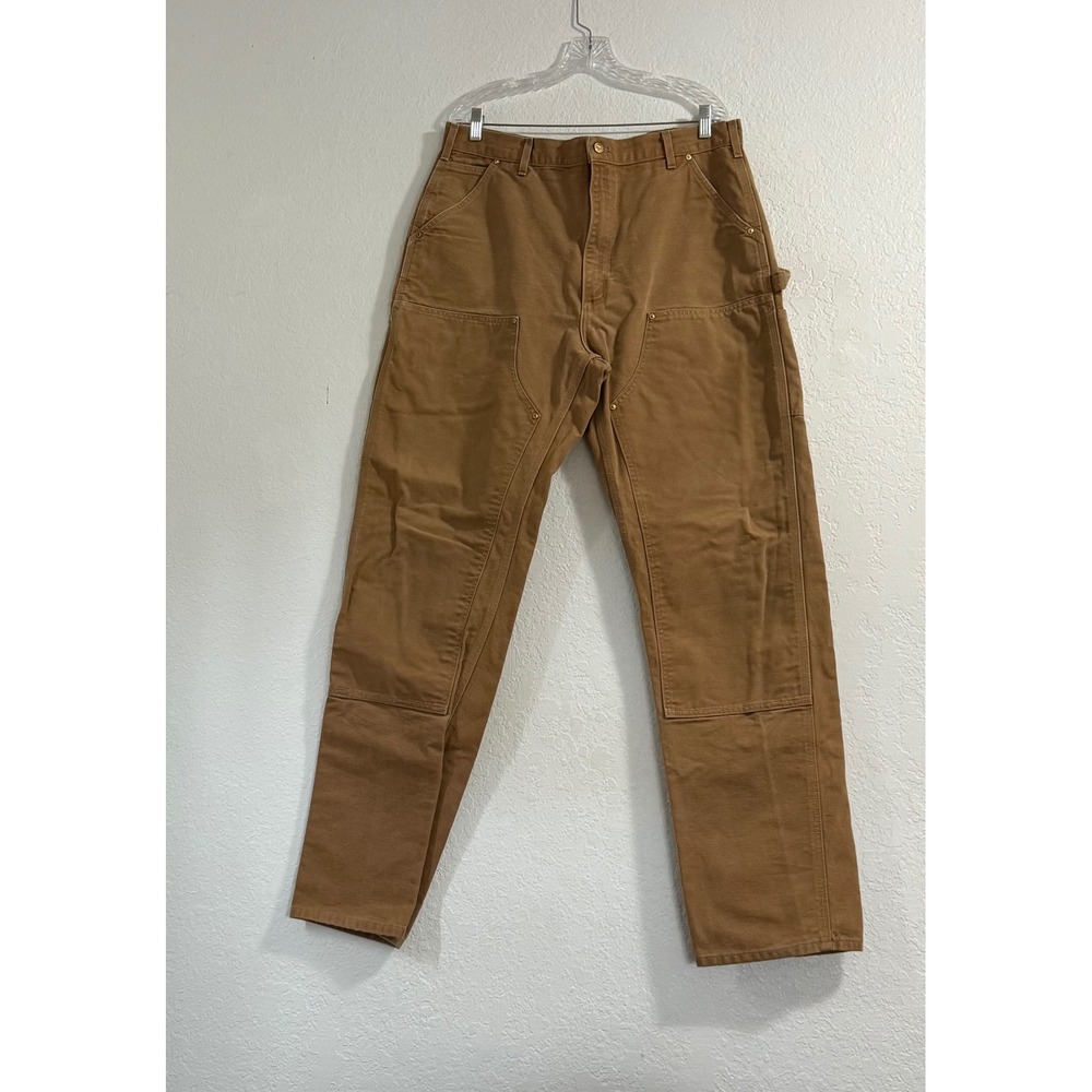 Carhartt Utility Double Knee Pants Duck Helmets to Hardhats B01 BRN Size 38x36